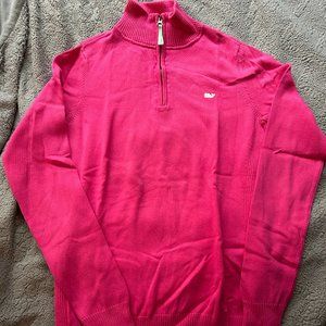 Like New Pink Vineyard Vines 1/4 Zip Sweater Size XS